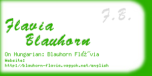 flavia blauhorn business card